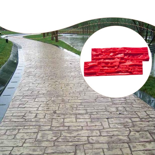 Concrete stamps mat red - stamps,